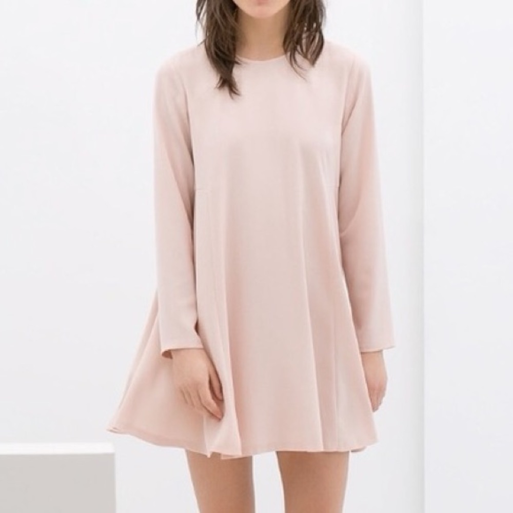 Zara Blush Long Sleeve Dress